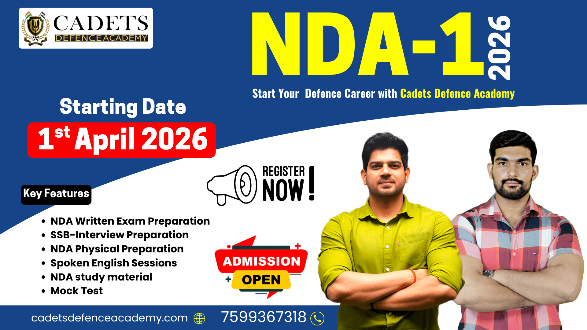 NDA 1 2026 ne w batch start