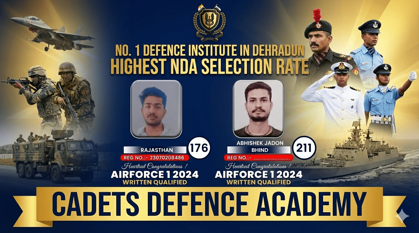 No 1 Defence Institute in Dehradun with Highest NDA Selection Rate