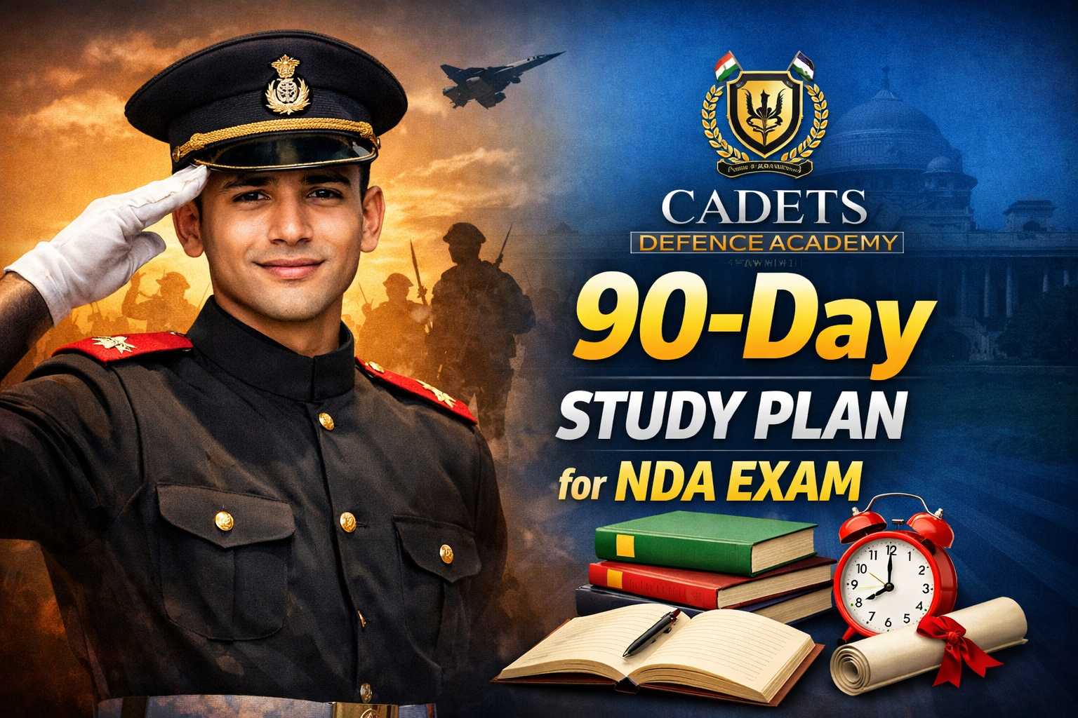 90-Day Study Plan for NDA Exam – Crack NDA with CADETS DEFENCE Academy