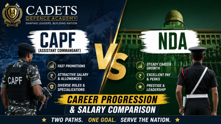 CAPF (Assistant Commandant) vs NDA: Career Progression & Salary Comparison