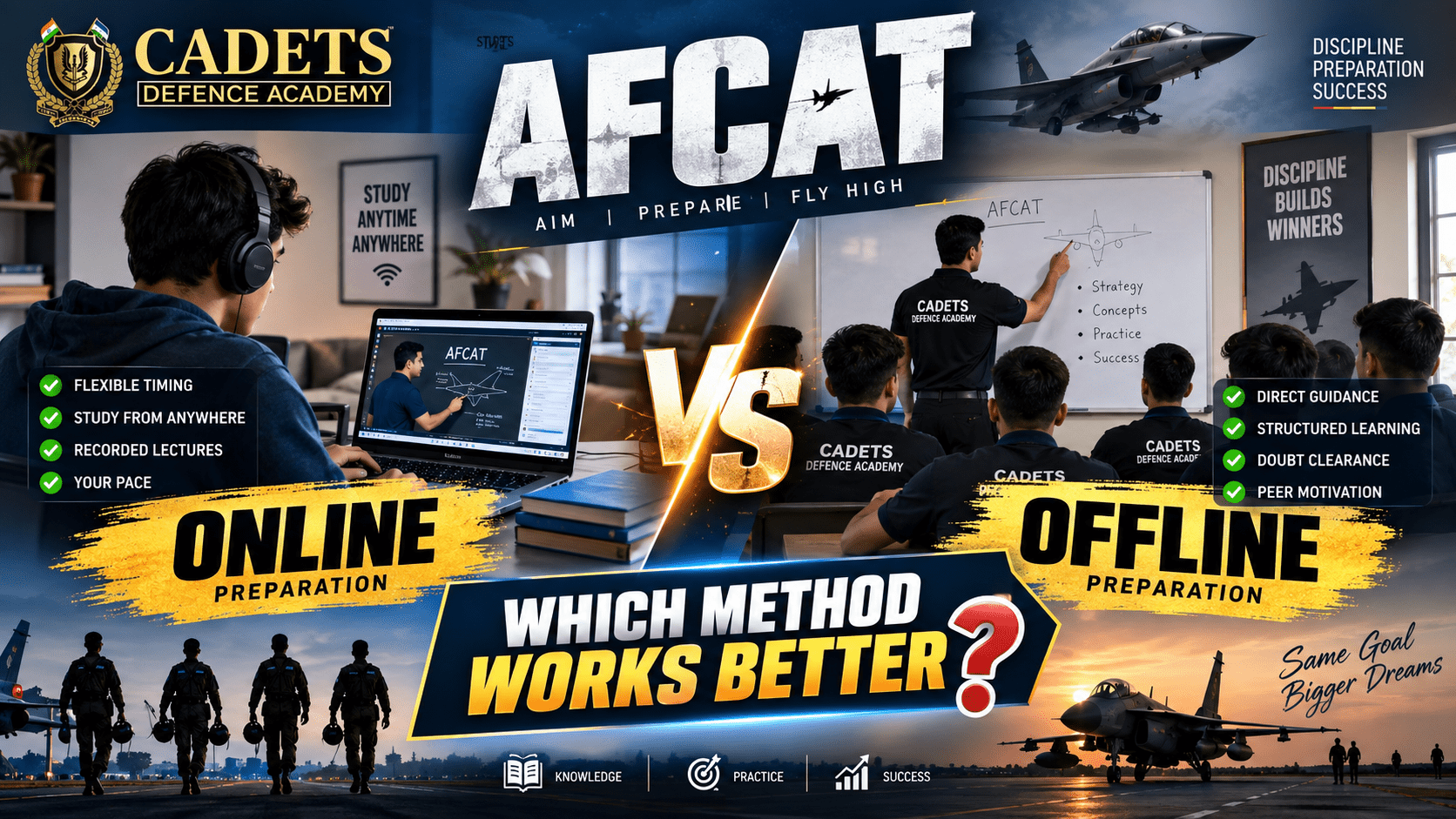 AFCAT Online vs Offline Preparation - Which Method Works Better?