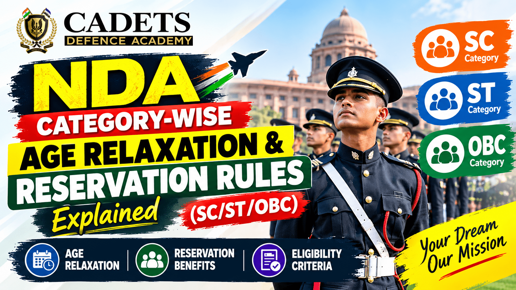NDA Category-Wise Age Relaxation & Reservation Rules Explained (SC/ST/OBC)