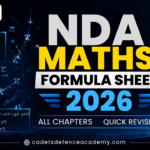 NDA Maths Formula Sheet 2026: All Chapters, Quick Revision