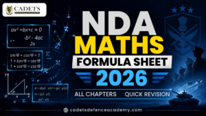 NDA Maths Formula Sheet 2026: All Chapters, Quick Revision