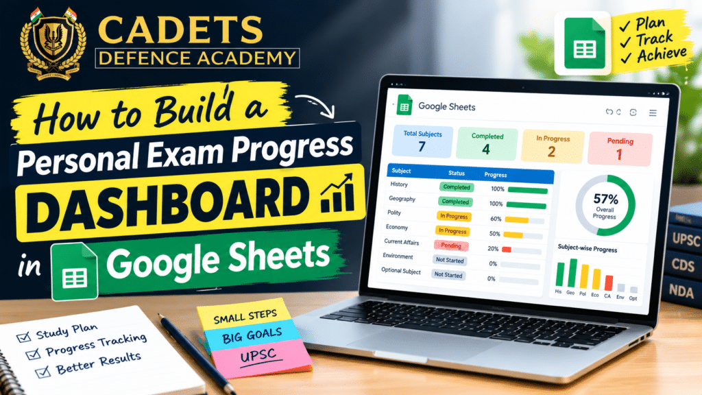 How to Build a Personal Exam Progress Dashboard in Google Sheets