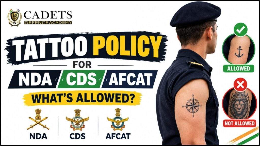 Tattoo Policy for NDA, CDS and AFCAT